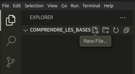 Créer un nouveau fichier Python